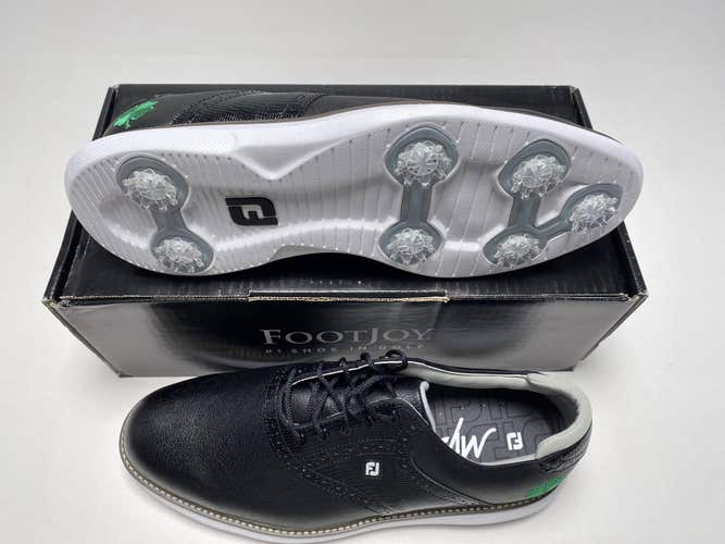FootJoy MyJoys Traditions Spiked Golf Shoes Black Men's SZ 11.5 XW