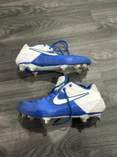 Blue Men's Size M 11.0 (W 12.0) Adult Nike Alpha Huarache Elite 2 Low Top Metal (Used)