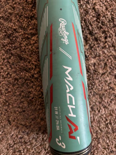 2024 Rawlings Mach AI Alloy BBCOR Certified Bat (-3) 28 oz 31" (Used)
