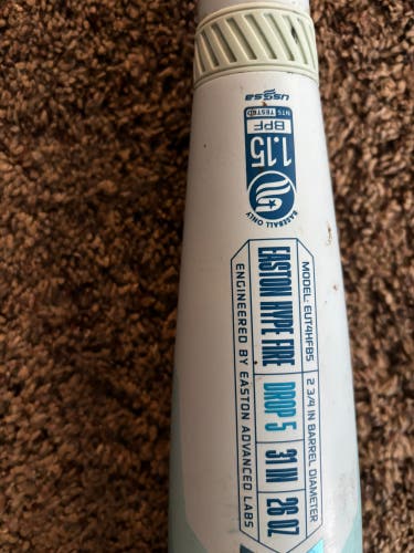 2024 Easton Hype Fire Composite USSSA Certified Bat (-5) 26 oz 31" (Used)