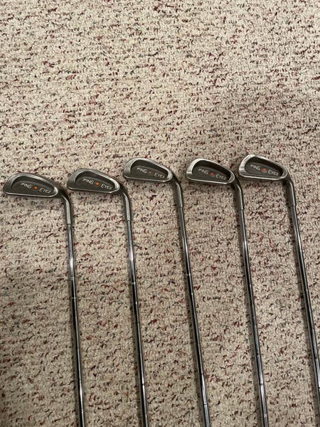 Lot de 10 bâtons de golf Ping Eye2 2-9,W,S, manche en acier