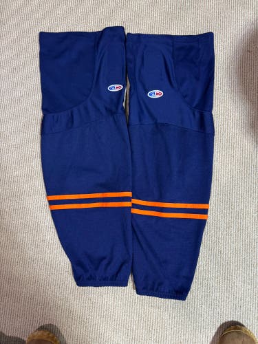 Edmonton Oilers Senior Large Athletic Knit Hockey Socks HS2100 Socks (Used - Like New)