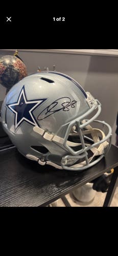 Signed Ceedee Lamb Helmet with COA