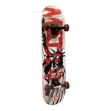 Used Madd Gear STATUE OF LIBERTY Complete Skateboard Red 7 3/4" 11443-S000204147