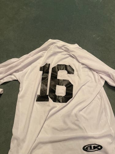 White Large Men's Athletic Knit Jersey (New)