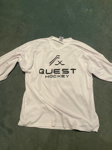 White Large Men's Athletic Knit Jersey (New)