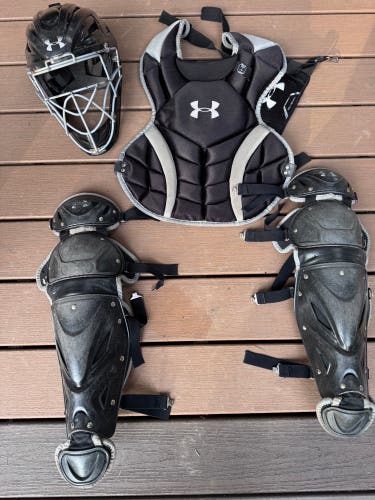 Black/Gray Under Armour Victory Series Catcher's Set (Used)