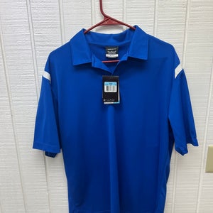 Nike Golf Polo NWT Blue White Men’s Medium Dri-Fit SS NEW Activewear Sporty