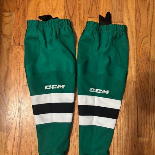 CCM Hockey Official Embroidered Velcro Tube Socks Dallas Stars Green Size Youth