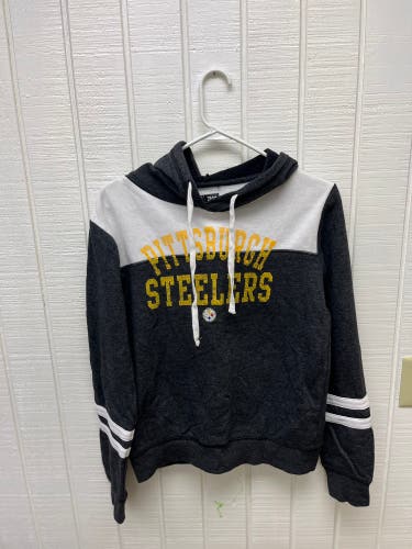 NFL Pittsburgh Steelers Hoodie Men’s Small Black/Gray/White Football Sportswear