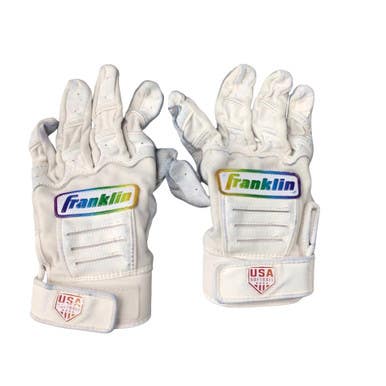 Used Franklin BB/SB Batting Gloves White SM 11760-S000089971