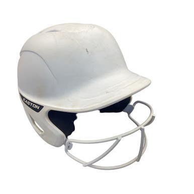 Used Easton ALPHA 6 5/8 - 7 1/4 Batting Helmet w/Mask White M/L 11760-S000089946