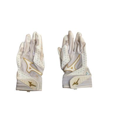 Used Mizuno BB/SB Batting Gloves White SM 11760-S000089944