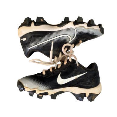 Used Nike DIAMOND BB CLEATS SIZE 12K BB/SB Cleats Black And White Youth 12.0 11760-S000089910