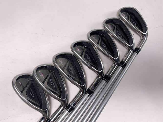 Callaway X2 Hot Iron Set 5-PW+SW Ladies Graphite Womens RH