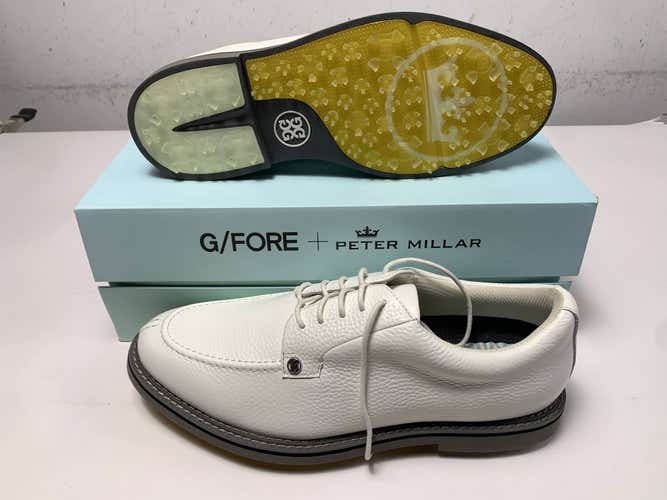 G/FORE x Peter Millar Pintuck Gallivanter Golf Shoes White Men's SZ 11.5 NEW