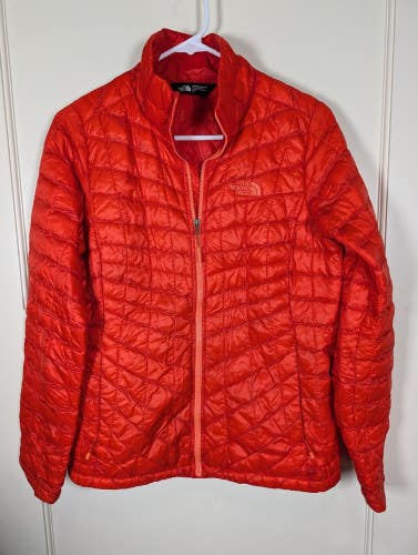 The North Face ThermoBall Jacket Women's Size: S Lightweight Full Zip Orange