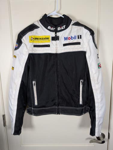 Bilt BLM 23 Adult Size: M Motorcycle Racing Jacket Mesh Sponsor Patches