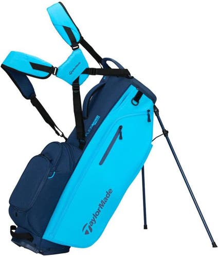 NEW 2026 TaylorMade Flextech Crossover Cyan/Navy 14 Way Stand/Carry Golf Bag