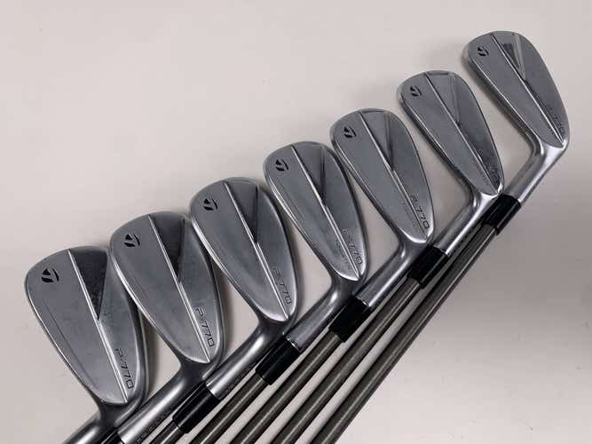 TaylorMade P770 2023 Iron Set 4-PW AeroTech SteelFiber Fc80 F4 Stiff RH