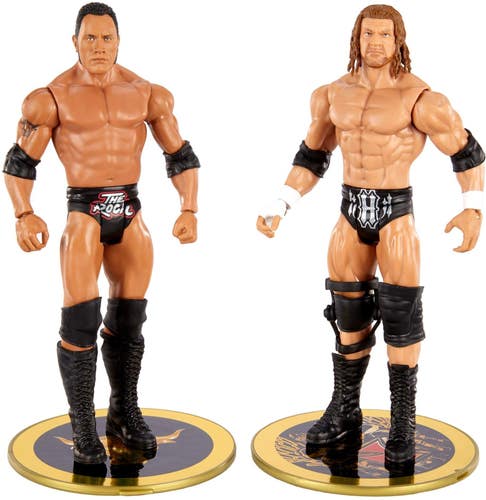 WWE The Rock vs Triple H Championship Showdown 2-Pack 6-in Action Figures Friday