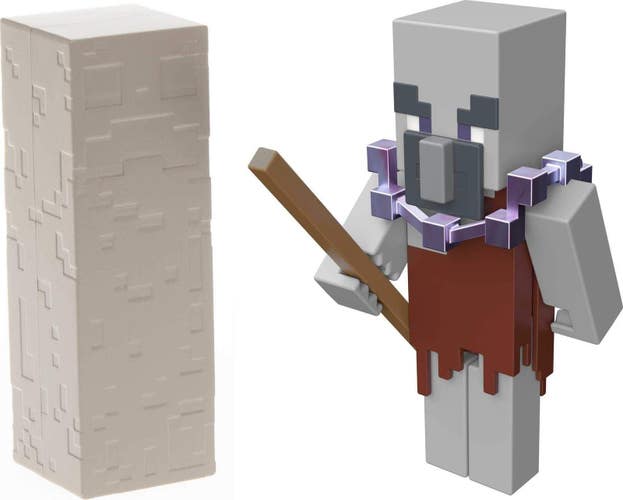Mattel Minecraft Dungeons 3.25-in Collectible Battle Figure and Accessories, Bas