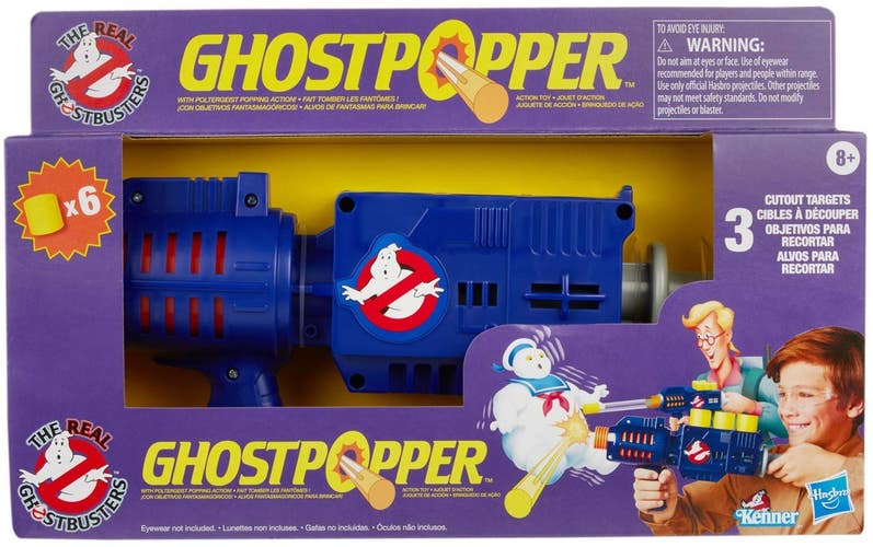 Ghostbusters Kenner Classics Ghostpopper Retro Blaster Action Toy with 6 Foam Po