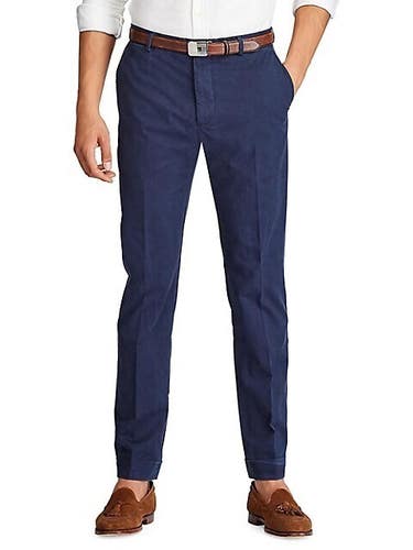 Polo Ralph Lauren Chino Trouser Mens Nautical Ink Stretch Cotton Zip Fly KLSS108