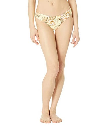 Rip Curl Playabella Bikini Women's Large Yellow Tropical Cheeky Hipster ERK1222