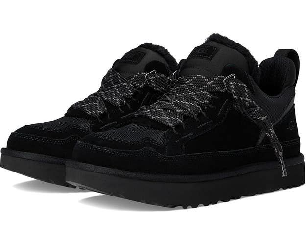 UGG Lowmel 1170750-BLK Sneakers Men's Black Suede Lace-Up Casual Shoes GUG102