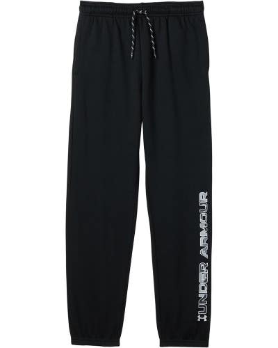 Under Armour Frogskin Pants Kids Large Black Drawstring Waist Jogger DSGL492