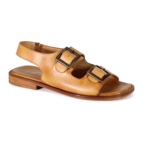 Diba True Law Less Sandals Women's US 9 Tan Leather Square Toe Slingback RHS7877