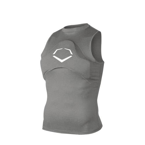 EvoShield G2s Chest Guard Youth Large Gray Stretch Sleeveless Protector DSGL475