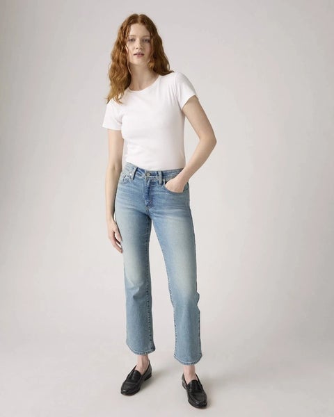 Levi's 725 Kick Jeans Women's 26X27 Blue Denim High Rise Bootcut Zip Fly DDR2235