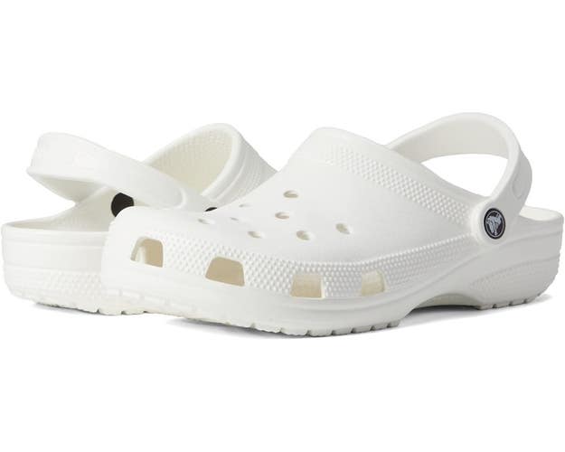 Crocs Classic 10001-100 Clog Men's US 11 White Slip-On Comfort Shoes JZZ1223