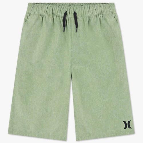 Hurley H20-Dri Hybrid Shorts Boys Medium Green Woven Drawstring Waist DSGL524