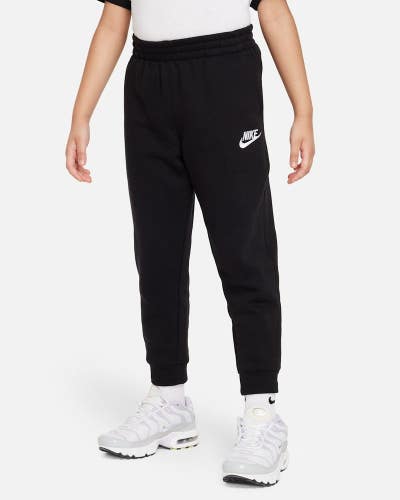Nike Sportswear Club Fleece Joggers Kids Black Elastic Waist Tapered Leg DSGL459