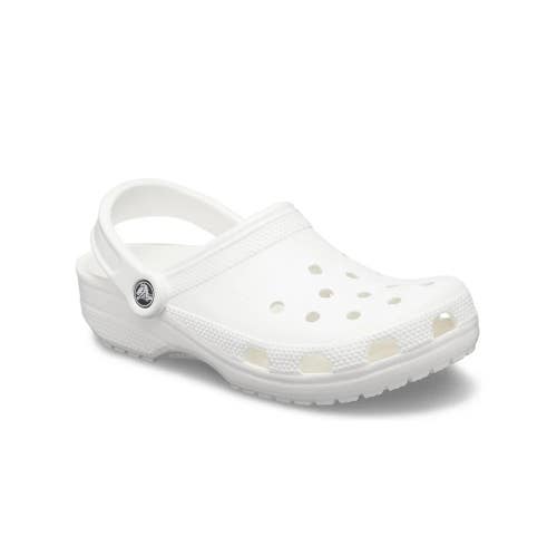 Crocs Classic 10001-100 Clogs Men's US 12 White Heel Strap Comfort Shoes JZZ1123