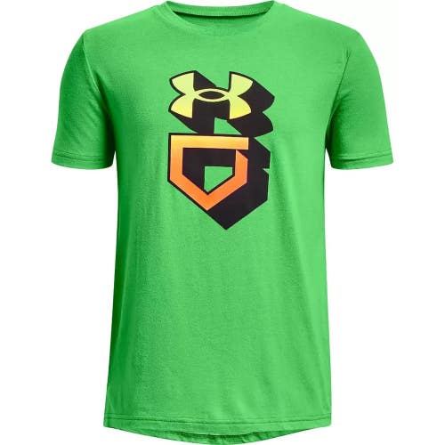 Under Armour Gradient Icons T-Shirt Boys XL Green Short Sleeve Baseball DSGL483