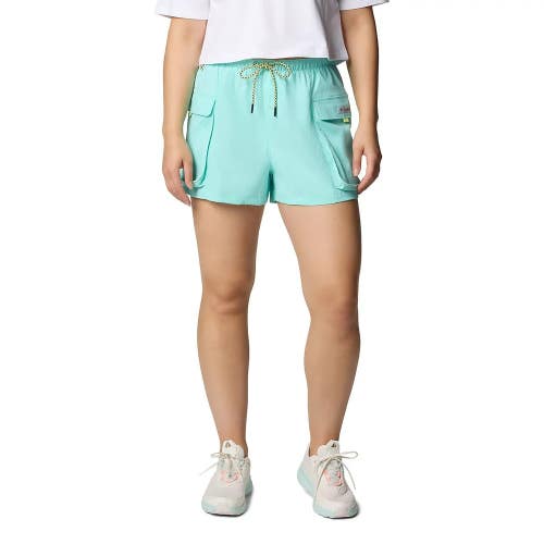 Columbia PFG Open Water Cargo Shorts Women's XL Gulf Stream Drawstring DSGL496