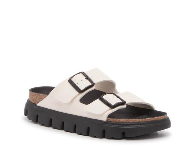 Papillio By Birkenstock Arizona Sandals Women 7-7.5 Beige Platform Slide JZZ1202