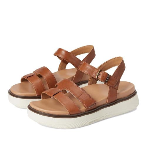 VIONIC Solana J4525L1200 Sandals Women's US 7.5 Tan Leather Wedge Heel JZZ1228