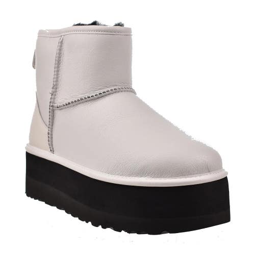 UGG Classic Mini 1130611-UMWH Boots Women's US 10 White Platform Bootie RHS7991