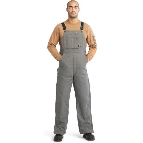 Timberland PRO Gritman Bib Overalls Mens 2XL Gray Insulated Straight Leg JAX1162
