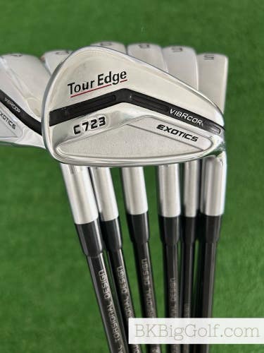 Tour Edge Exotics C723 Iron Set 5-A / HZRDUS 6.5 80g Extra Stiff Graphite