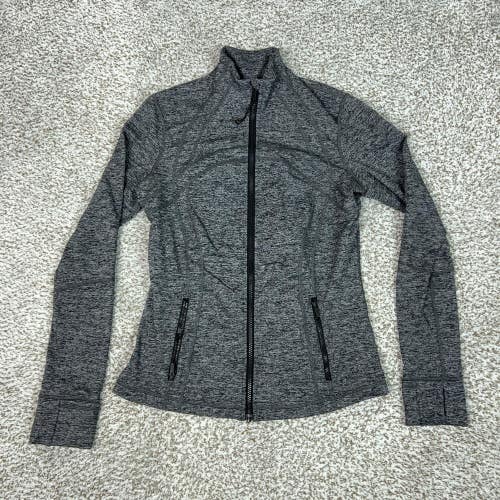 Lululemon Jacket Womens 12 Gray Define Full Zip Thumbholes Running Yoga Athletic
