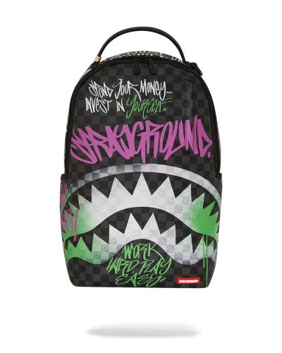 Sprayground Spray Poetry New Version DLXV Backpack Unisex Black Top Handle SGB48