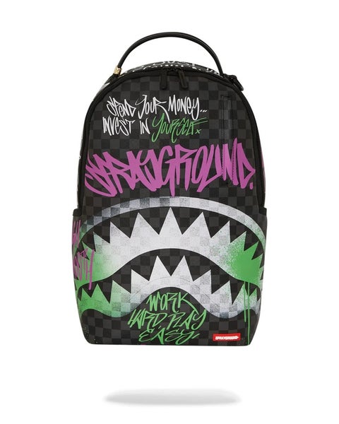Sprayground Spray Poetry New Version DLXV Backpack Unisex Black Top Handle SGB48