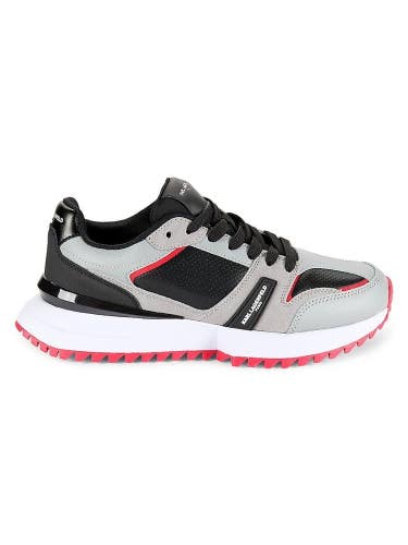 Karl Lagerfeld Paris Sneakers Men's US 10 Gray Leather Lifestyle Shoes ZPO3758