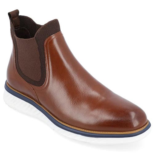 Vance Co. Hartwell Chelsea Boots Men's US 8 Brown Leather Pull On Ankle ZPO3766